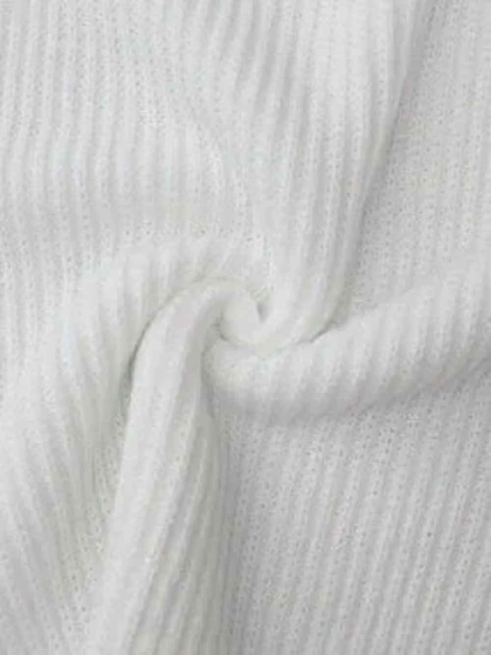 ZARA White Casual Women's Round Neck Long Sleeve Loose Pullover